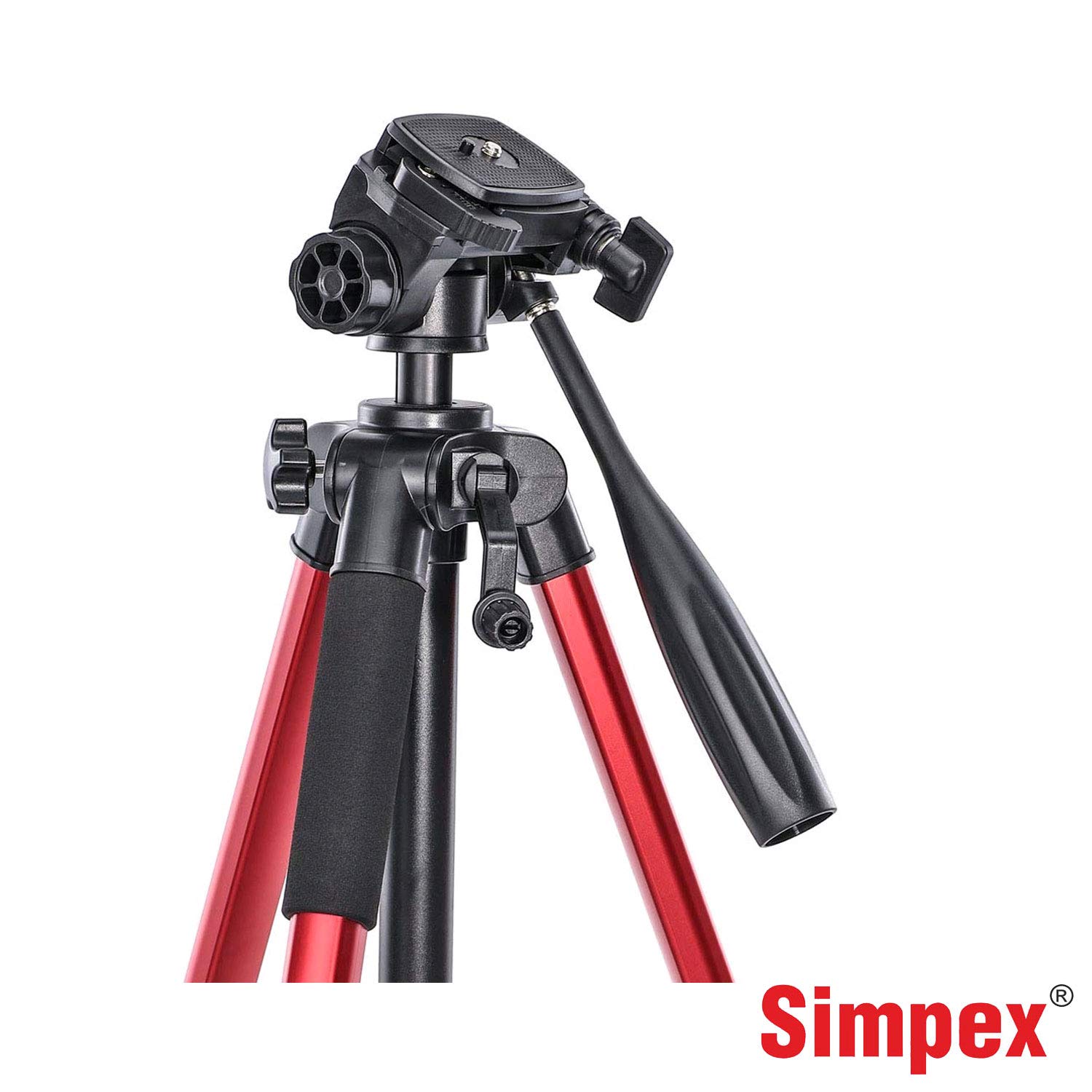 Simpex Tripod C-606 - Professional Tripod with Carry Bag (Red)