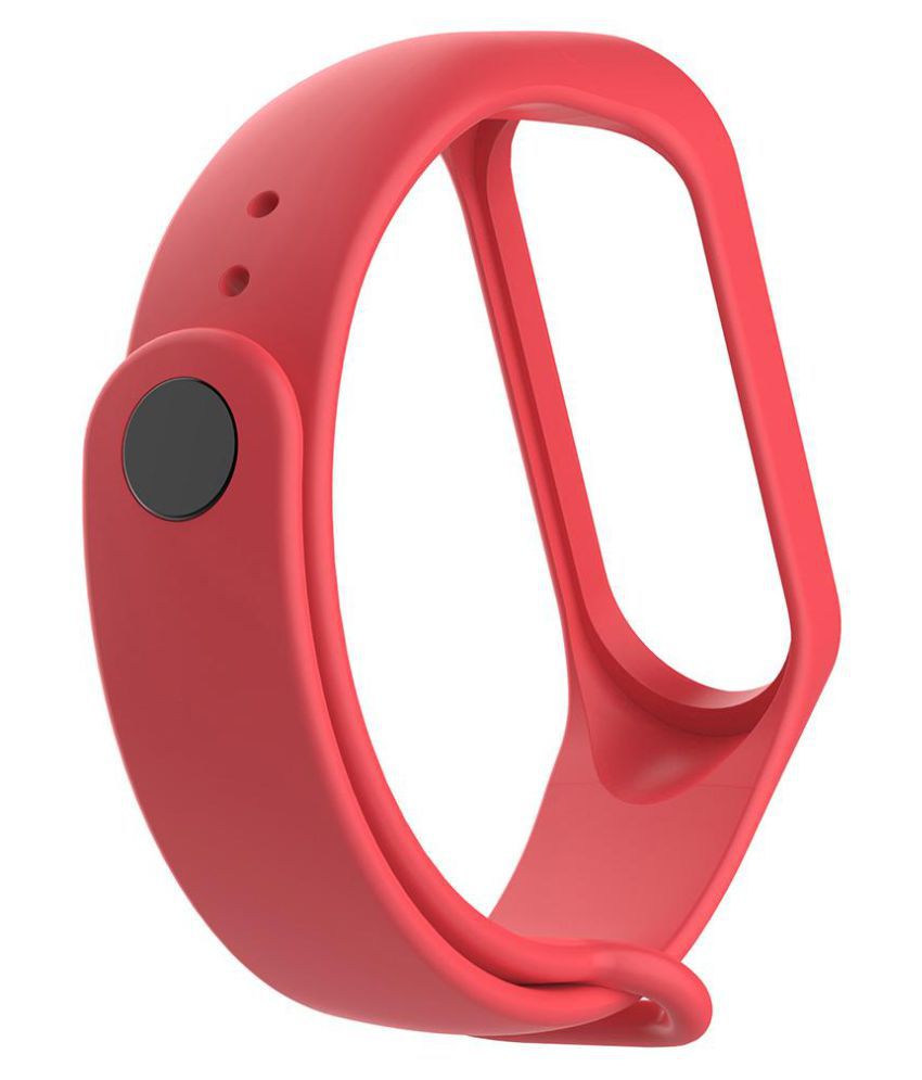 1 Set STRAP ONLY  Silicone Smart Bracelet Strap Replacement Wristband for Mi Band 4 Red