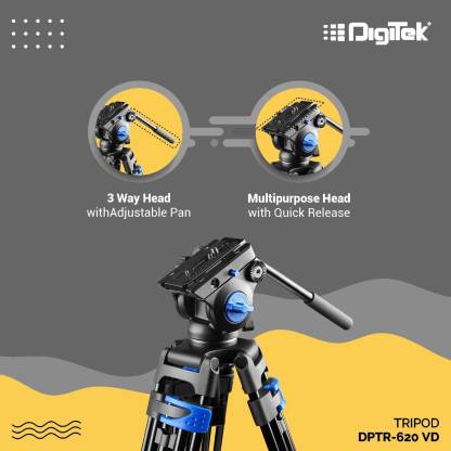 DIGITEK dptr-620vd Tripod  (Black, Supports Up to 5000 g)