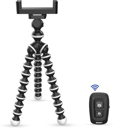 DIGITEK Gorilla Tripod/Mini Tripod for Mobile Phone with Phone Mount & Remote | Flexible Gorilla Stand for DSLR & Action Cameras (DTR 260 GT) Tripod  (Black, White, Supports Up to 2000 g)