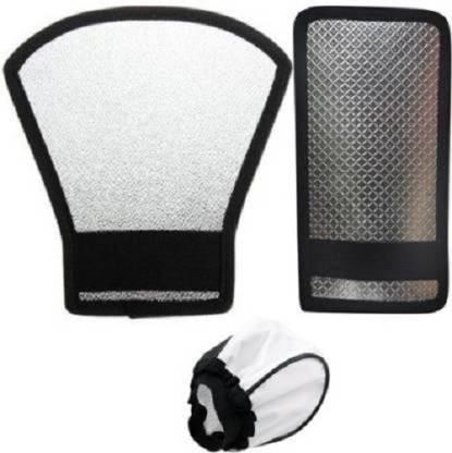 Silver White Flash Diffuser Reflector for Flash set of 1 pis of 3 type Flash Diffuser Diffuser  (Black)