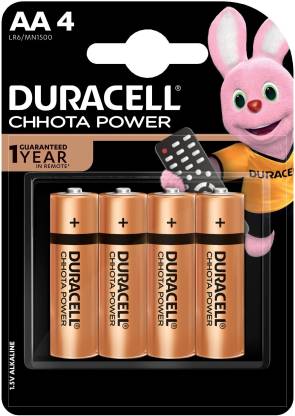 DURACELL CHHOTA POWER ALKALINE AA BATTERIES- 4 Pcs Battery  (Pack of 4)