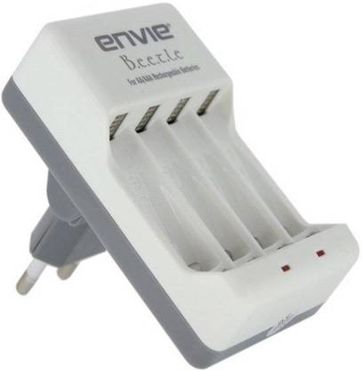 Envie Bettle ECR-20 |Combo With| 4xAA 1000 Ni-CD rechargeable Camera Battery Charger  (White)