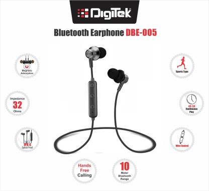 DIGITEK DBE 005 Bluetooth Headset  (Black, On the Ear)