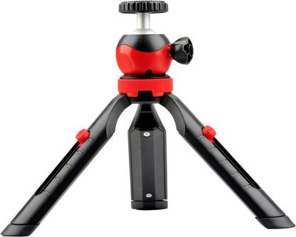 DIGITEK DTR 200 MT Portable & Flexible Mini Tripod | With 360 Degree Ball Head | For Smart Phones | Compact Cameras | GoPro | Maximum Operating Height: 7.87 Inch| Maximum Load Upto: 1 kgs (Black/Red) (DTR 2OO MT) Tripod  (Black, Supports Up to 1000 g