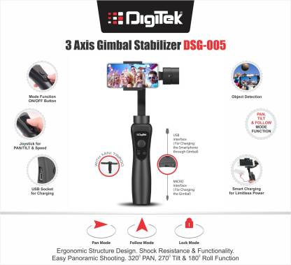Digitek Smartphone Gimbal DSG 005 3 Axis Gimbal  (300.0)
