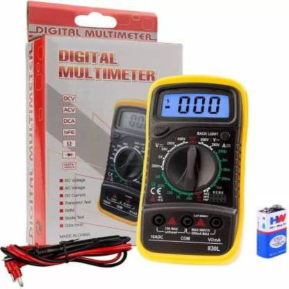 Digicare MAS830L Electric Testing Meter Voltmeter Ammeter AC DC OHM Voltage Current Tester Digital Multimeter Digital Multimeter  (2000 Counts)
