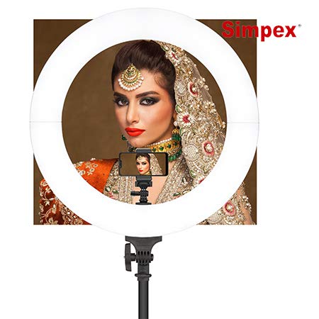 Simpex Ring LED 20 Inches with Dual Color Mode for Camera, Smartphone Ideal to use for TikTok/YouTube/Makeup Shoot Comes with a Carry Bag, Adapter and Phone Holder