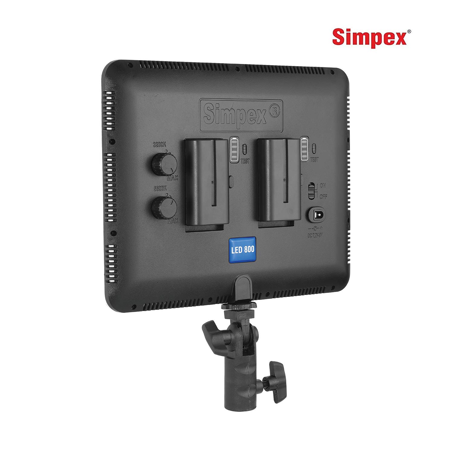 Simpex LED-800 with Barndoor – Professional LED Panel for Videography and Photography with AC Adapter