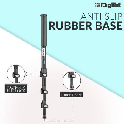 DIGITEK DMP 60 Professional Monopod | With 4 Extendable Sections | Rubber Hand Grip |For Cameras, Smartphones & Camcorders | Maximum Operating Height: 5.15 Feet| Maximum Load Upto: 5 kgs (Black) (DMP 60) Monopod  (Black, Supports Up to 5000 g)