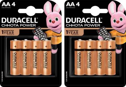 DURACELL CHHOTA POWER ALKALINE AA BATTERIES ( Pack of 2 ) 8 Pcs Battery  (Pack of 8)