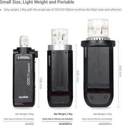 GODOX AD400 Pro Witstro All-In-One Outdoor Studio Speedlite Lighting Flash  (Black)